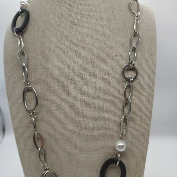 Vintage NY Brand Oval Link Necklace 34" Long - Picture 3 of 6